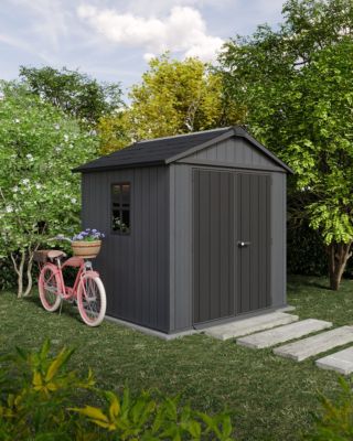 Abri de jardin NEWTON PLUS 757 KETER L230 x P223.8D x H246 cm 5,13 m² coloris gris anthracite