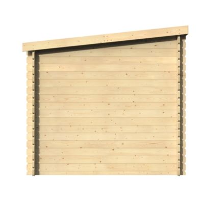 Abri de jardin Noa en sapin blanc du nord ép.28 mm surface totale 10,45m²