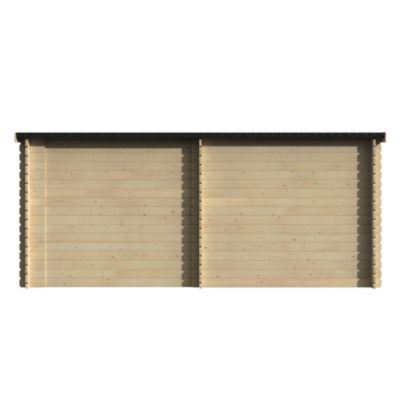 Abri de jardin Noa en sapin blanc du nord ép.28 mm surface totale 10,45m²