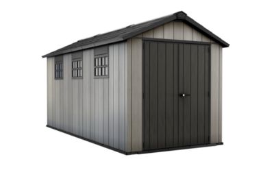Abri de jardin OAKLAND 7511 en résine - KETER - gris et noir - Surface hors tout 8,02 m²