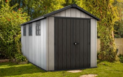 Abri de jardin OAKLAND 7511 en résine - KETER - gris et noir - Surface hors tout 8,02 m²