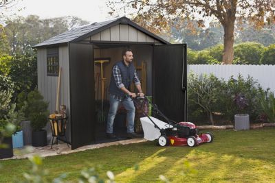 Abri de jardin OAKLAND 757 en résine - KETER - gris et noir - Surface hors tout 5,12 m²