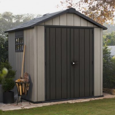 Abri de jardin OAKLAND 757 en résine - KETER - gris et noir - Surface hors tout 5,12 m²