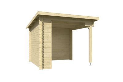 Abri de jardin ouvert en bois Buffalo 275 Lasita Maja surface totale extérieure 10,2m²