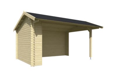 Abri de jardin ouvert en bois San Diego Lasita Maja surface totale extérieure 19,1m²
