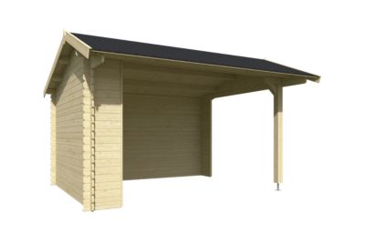 Abri de jardin ouvert Lasita Maja Kirian 300 en bois surface extérieure totale 17,22m²