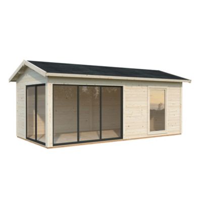 Abri de jardin Palmako Amanda bois ép.44 mm surface extérieure totale 23,6m²