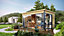 Abri de jardin + plancher Domeo 4 Plus en bois coloris naturel ép.44 mm surface extérieure 12,82 m²