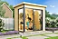 Abri de jardin + plancher Domeo Mini Plus en bois coloris naturel ép.44 mm surface extérieure 5 m²