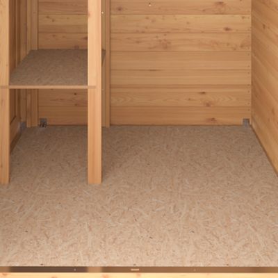 Abri de jardin + plancher GoodHome Stafford en bois coloris naturel ép.14 mm surface extérieure 3,04 m²