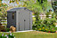 Abri de jardin + plancher Keter Darwin 66 en résine coloris gris anthracite ép.16 mm surface extérieure 4 m²