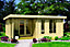 Abri de jardin + plancher Weka 701 en bois coloris brut ép.70 mm surface extérieure 30,15 m²