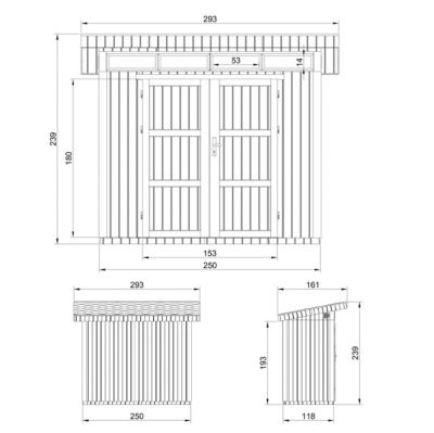 Abri de Jardin Qualité Premium 3m²/L161xL294xH239 cm - Timbela M901A-HARVEST HONEY