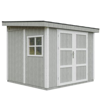 Abri de Jardin Qualité Premium 5,9 m² - H231x248x294 cm - M938-TUNDRA GREY - Timbela