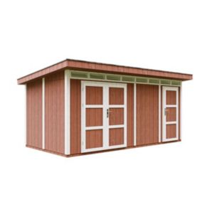 Abri de Jardin Qualité Premium 8.52+2.95 m² - Cabane de Jardin Exterieur Cabane de Jardin - Timbela M905C - REDWOOD RED