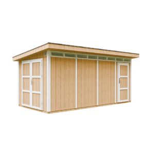 Abri de Jardin Qualité Premium 8.52+2.95 m² - Cabane de Jardin Exterieur - Garage Moto Exterieur Timbela M905C - HARVEST HONEY