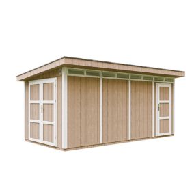Abri de Jardin Qualité Premium 8.52+2.95 m² - Cabane de Jardin Exterieur - Garage Moto Exterieur Timbela M905C - TERRA BROWN