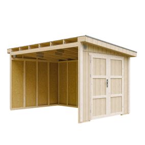 Abri de Jardin Qualité Premium 8,68 m² - H231x248x412 cm - Sans plancher e  paroi latérale - Timbela M939B