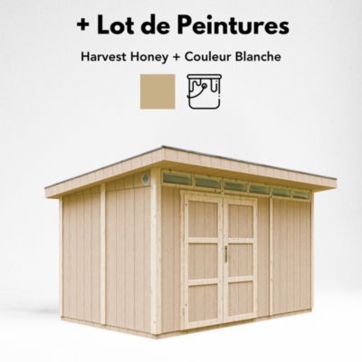 Abri de Jardin Qualité Premium 9m² / L412xL279xH237 cm - Timbela M904A-HARVEST HONEY