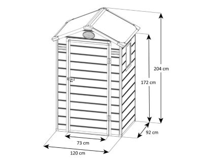 Abri de jardin résine 1,10 m² Trigano + kit d'ancrage