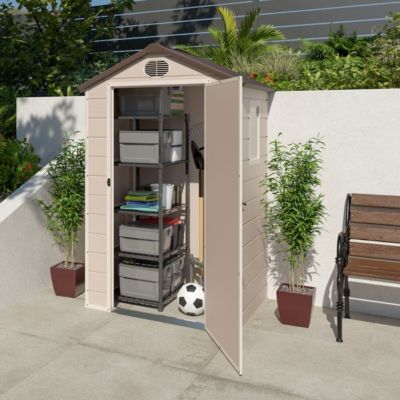 Abri de jardin résine 1,10 m² Trigano + kit d'ancrage