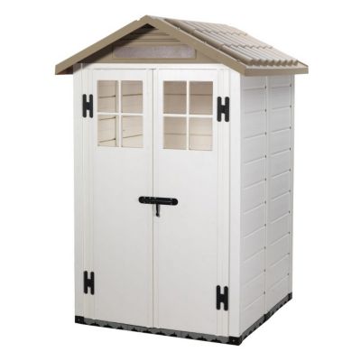 Abri de jardin résine  1,97 m2 beige/marron Habrita EVO 120
