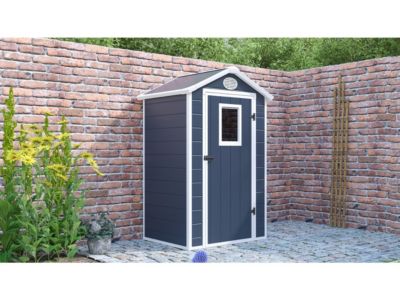 Abri de jardin résine "Texas"  kit d'ancrage inclus  1.34 m²  Anthracite