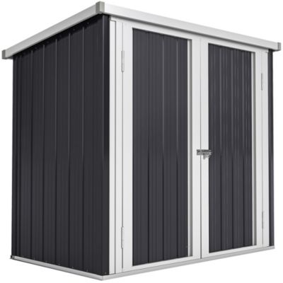 Abri de jardin - remise pour outils - abri vélo - abri poubelle - 2 portes verrouillables - dim. 147L x 86l x 134H cm