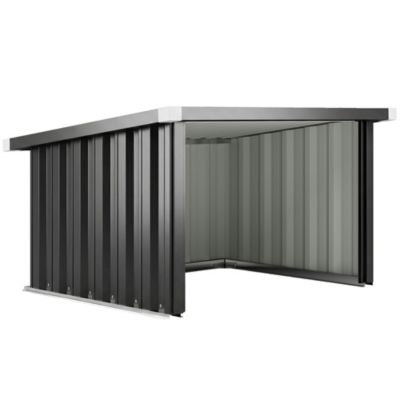 Abri de jardin robot-tondeuse tôle acier ondulé anthracite