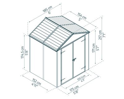 Abri de jardin Rubicon Canopia 152x175 cm Aluminium et Polycarbonate