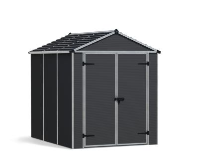 Abri de jardin Rubicon polycarbonate gris foncé surface totale 4,2 m²