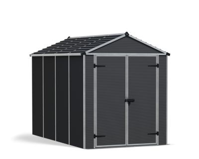 Abri de jardin Rubicon polycarbonate gris foncé surface totale 5,3m²