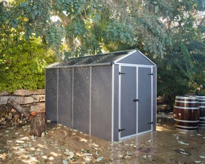 Abri de jardin Rubicon polycarbonate gris foncé surface totale 5,3m²