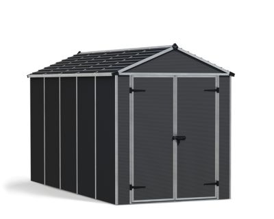 Abri de jardin Rubicon polycarbonate gris foncé surface totale 7m²