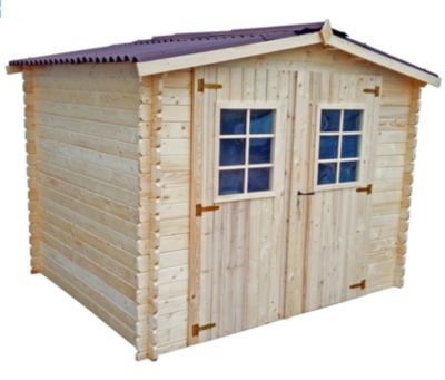 Abri de jardin sans plancher 6.16 m2  bois massif Habrita VD 2622.02 N