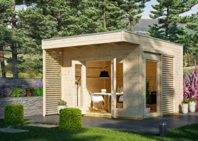 Abri de jardin SKAN HOLZ Tokio 2 340x340cm, 19mm, non traité