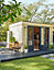 Abri de jardin Studio Décor Home en bois coloris naturel ép.44 mm surface extérieure 10,91 m²