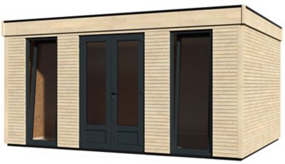 Abri de jardin Studio Décor Home en bois coloris naturel ép.44 mm surface extérieure 18,14 m²