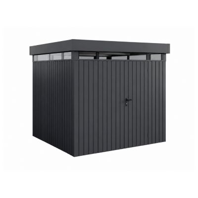 Abri de jardin toit plat EFDL7 2 portes anthracite Hörmann Ecostar