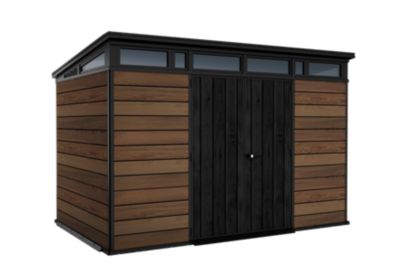 Abri de jardin WALNUT Signature 117 en résine coloris noyer - 7,4 m² - KETER