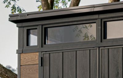 Abri de jardin WALNUT Signature 77 en résine imitation bois 4,7 m² Keter
