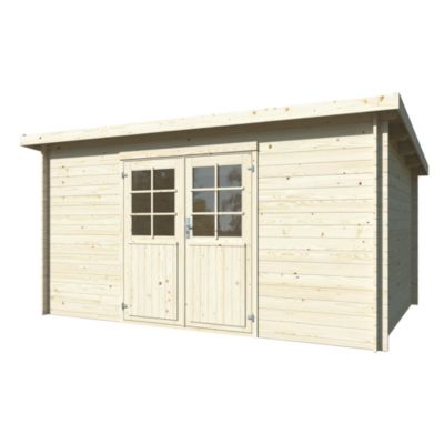 Abri de jardin White Wood Lola 2 bois ép.28mm surface extérieure totale 13,7m²