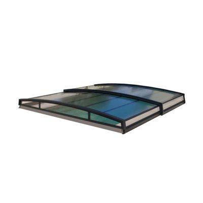 Abri de piscine bas MONTEO 2 voûtes - 4,20 x 3,20 m