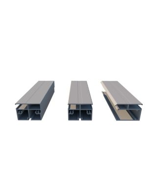 Abri de piscine Horizon - 6,47x3,50 m - polycarbonate massif 3 mm - Couleur Ral7037 Gris  - ECO208