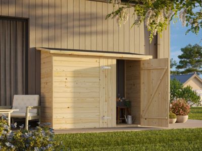 Abri de rangement mural en bois Leif - PALMAKO - 2,8 m² - 234x95 cm