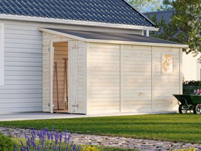 Abri de rangement mural en bois Mia - PALMAKO - 6,3 m² - 332x165 cm