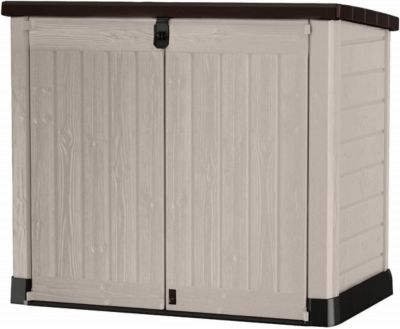 Abri Horizontal Range Poubelle SIO Pro, 1200 litres, Beige