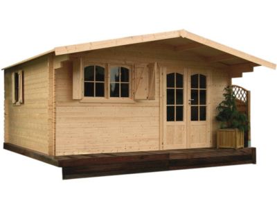 Abri jardin bois "Chamonix"  19.98 m²  4.78 x 4.18 x 2.35 m  40 mm