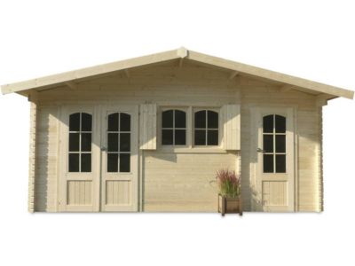 Abri jardin bois "Rostock"  22.04 m²  5.68 x 3.88 x 2.75 m  40 mm