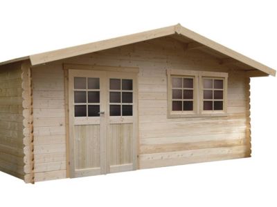 Abri jardin bois "Vernier"  34.84 m²  6.05 x 5.75 x 2.53 m  28 mm